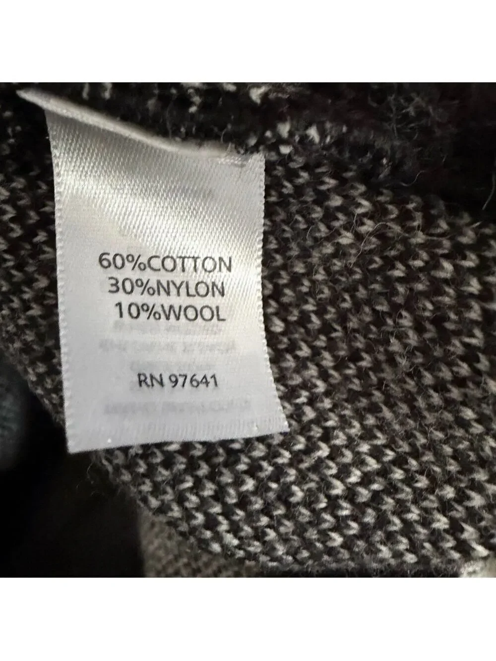 J. Jill Buffalo Check cotton wool blend Sweater Size Large